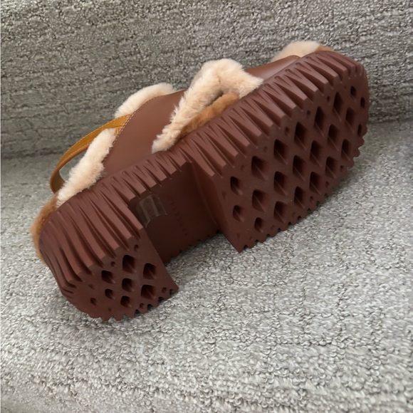 4CCCCEES leather pila puffy feeled lined sandals - Picture 7 of 9